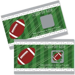 Big Dot of Happiness End Zone Football Baby Shower Birthday Party Game Scratch Cards 22 Count