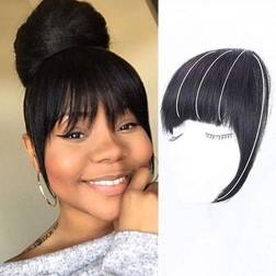 Clip in Bangs Natural Black Bangs Clip Fringe