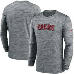 Nike Men's Heather Gray San Francisco 49ers Team Velocity Performance Long Sleeve T-Shirt