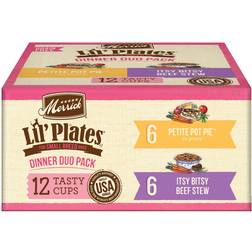 Merrick Lil' Plates Dinner Duo Wet Dog Food Variety Pack, 3.5 oz. Pack of 12