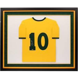 Pele Yellow Brazil National Team Framed Autographed Jersey