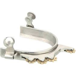 Tough-1 SS Humane Rowel Bumper Spurs Silver