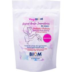 Biom Vaginal Probiotic Suppository: Natural Vaginal pH Odor Control Regimen; Flora