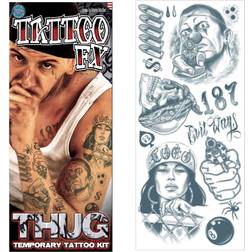 Tinsley Transfers Prison Thug To Life Tattoos Costume Accessory