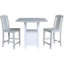 International Concepts of 3 Dual Drop Leaf Bistro Dining Set