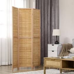 Homcom Hand Woven 3 Bamboo Room Divider