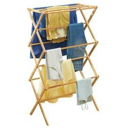 mDesign tall collapsible foldable laundry drying rack