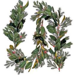 National Tree Company 9Ft Magnolia Mix Pine Garland with Lights Decoration