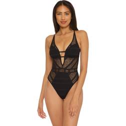 Becca Women's Color Play Paislee One Piece Swimsuit Black