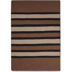 Lexington Striped Knitted Blankets Brown (170x130cm)