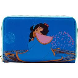 Loungefly Aladdin Princess Scenes Zip Around Wallet - Blue