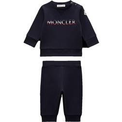 Moncler Logo-Print Tracksuit Set - Navy Blue