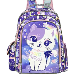 Kidspunk Cute Cat Backpack - Light Purple