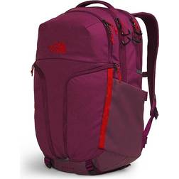 The North Face Women's Surge Backpack - Boysenberry Light Heather/Fiery Red