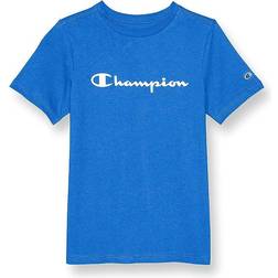 Champion Boy's Script Over C Logo T-shirt - Bozzetto Blue