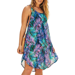 Swimsuits For All Women's Quincy Mesh High Low Cover Up Tunic Plus Size - Palmtastic