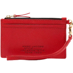Marc Jacobs The Leather Top Zip Wristlet Wallet - True Red