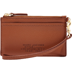 Marc Jacobs The Leather Top Zip Wristlet Wallet - Argan Oil