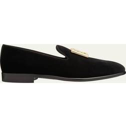 Dolce & Gabbana DG suede loafers black