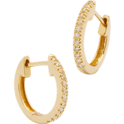 Zoe Lev Huggie Earrings - Gold/Diamonds