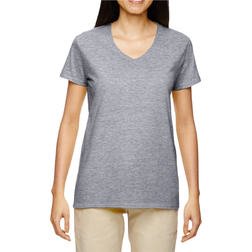 Gildan Women's Softstyle V-Neck T-shirt - Graphite Heather