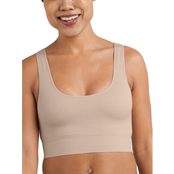 Maidenform Stretch Rib Crop Tank - Sandshell