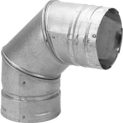 DuraVent PelletVent 4 in. Diameter x 90-Degree Chimney Elbow, Black, 4PVL-E90B