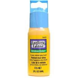 Plaid Gallery Glass Paint Citrus Yellow 2 oz