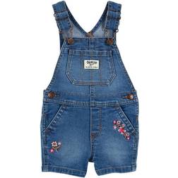 OshKosh Baby Embroidered Pocket Denim Shortall - Blue