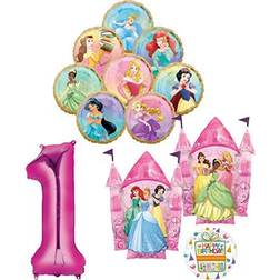 Disney princess party supplies 1st birthday balloon bouquet decorations with