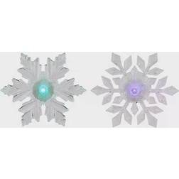 Northlight Set of 2 Icy Crystal Snowflake Advent Star