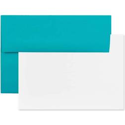 Jam Paper Blank Greeting Cards Set, A6 Size, 4.75 x 6.5, Sea Blue Recycled, 25/Pack 304624527 Quill Blue