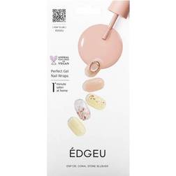 Edgeu, Perfect Gel Nail Wraps, ENP120 Coral Stone