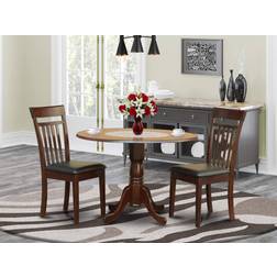 East West Furniture Dublin 3 Drop Leaf Dining Set 2