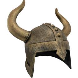 Costume Accessory Barbarian Warrior Helmet With Horns, Bronze, One