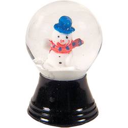 1.5" Black White Perzy Snow Globe Mini Snowman