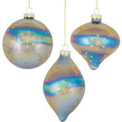 Melrose 12ct Iridescent Snowflake Christmas Tree Ornament