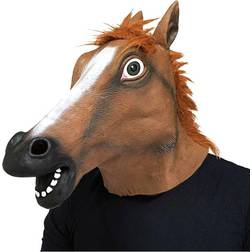 Horror-Shop Braune pferde maske