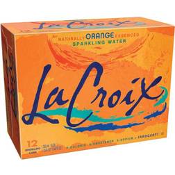 Lacroix Core Sparkling Water with Natural Orange Flavor, 12 Case