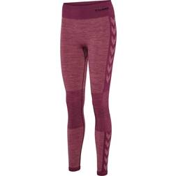 Hummel Clea Seamless Mid Waist Tights - Grape Wine/Crushed Berry Mel