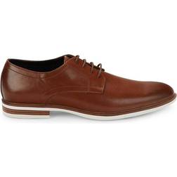 Calvin Klein Men's Kendis Perforated Leather Derby Shoes Light Natural