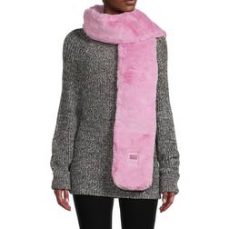 UGG Women's Faux Fur Plush Scarf Rose Quartz