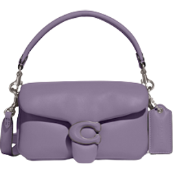 Coach Pillow Tabby Leather Shoulder Bag - Silver/Light Violet