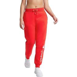 Champion Classic Script Logo Powerblend Joggers - Cheerful Red