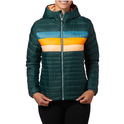 Cotopaxi Women's Fuego Hooded Down Jacket - Dark Forest Stripes