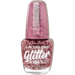 L.A. Colors Glitter Vibes Nail Polish CNL357 Pink Bling 0.4fl oz