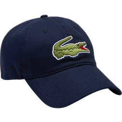 Lacoste Contrast Strap And Oversized Crocodile Cap Unisex - Navy Blue