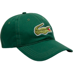 Lacoste Contrast Strap And Oversized Crocodile Cap Unisex - Green