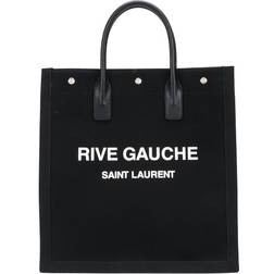 Saint Laurent Rive Gauche Canvas Tote Bag - Black