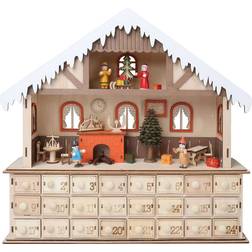 Lighted advent calendar santa's workshop wood christmas countdown calendar